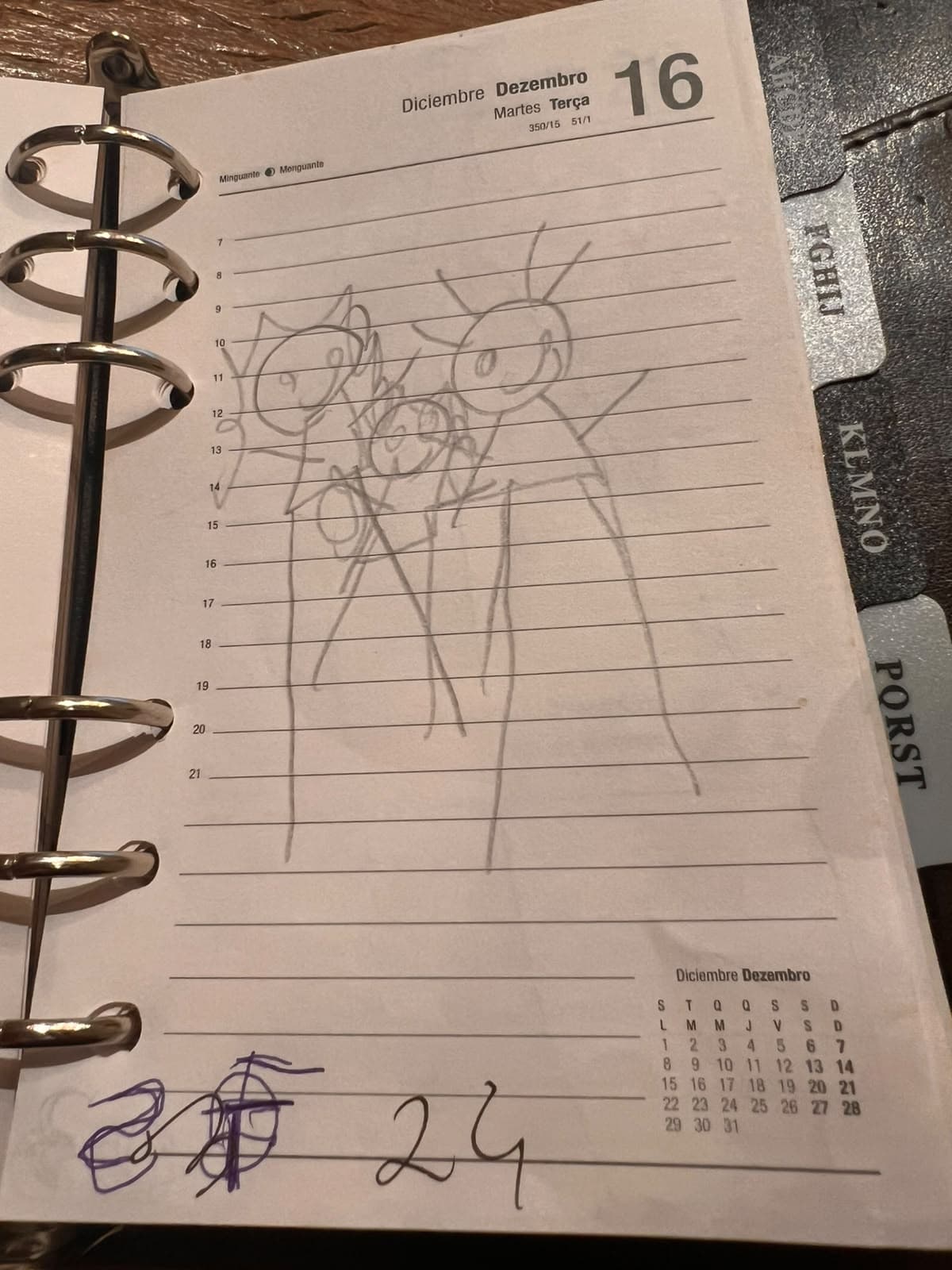Desenho original da cena 24: Encontrou sua família.